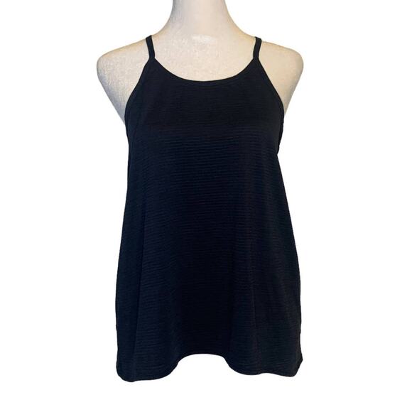 Athleta navy blue split back striped tank top size XS - Picture 1 of 12